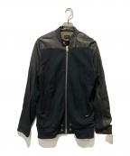 DIESELディーゼル）の古着「ラムレザー切替ジャケット」｜ブラック