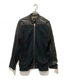 DIESEL（ディーゼル）の古着「ラムレザー切替ジャケット」｜ブラック
