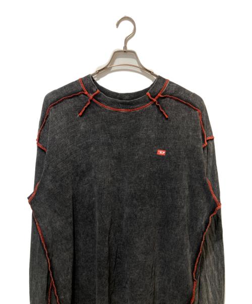 DIESEL（ディーゼル）DIESEL (ディーゼル) T-WEEK-LSティー・ウィーク・エルエス ブラック サイズ:Lの古着・服飾アイテム