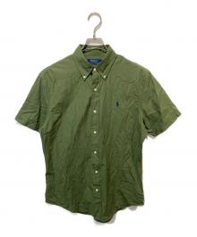 POLO RALPH LAUREN（ポロ・ラルフローレン）の古着「ボタンダウン半袖シャツ」｜グリーン