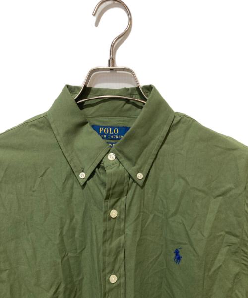 POLO RALPH LAUREN（ポロ・ラルフローレン）POLO RALPH LAUREN (ポロ・ラルフローレン) ボタンダウン半袖シャツ グリーン サイズ:Mの古着・服飾アイテム