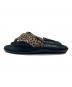 ISLAND SLIPPER (アイランドスリッパ) レオパード柄トングサンダル ブラック×ブラウン サイズ:9：9000円