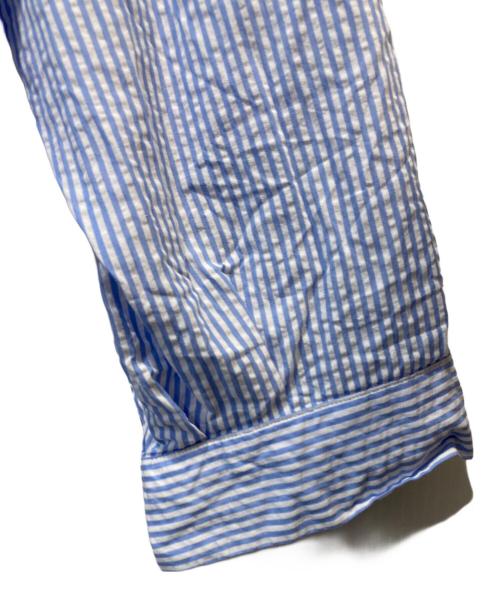 POLO RALPH LAUREN（ポロ・ラルフローレン）POLO RALPH LAUREN (ポロ・ラルフローレン) ストライプ柄シアサッカーシャツジャケット ブルー サイズ:Ｓの古着・服飾アイテム