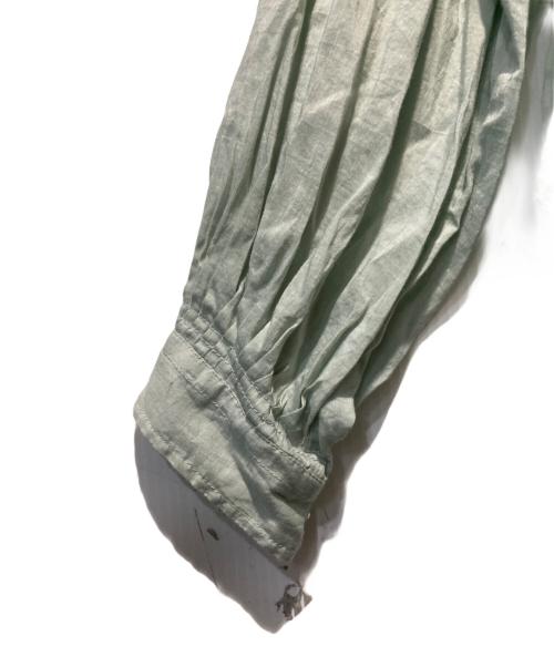 mala KALANCHOE（マーラ カランコエ）mala kalanchoe (マーラ カランコエ) Cotton Silk Pintuck Long Sleeve Shirtsコットン・シルク・ピンタック・ロング・スリーブ・シャツ グリーン サイズ:freeの古着・服飾アイテム
