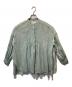 mala kalanchoe（マーラ カランコエ）の古着「Cotton Silk Pintuck Long Sleeve Shirtsコットン・シルク・ピンタック・ロング・スリーブ・シャツ」｜グリーン