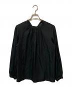 L'appartementアパルトモン）の古着「Crew neck Gather Blouse」｜ブラック