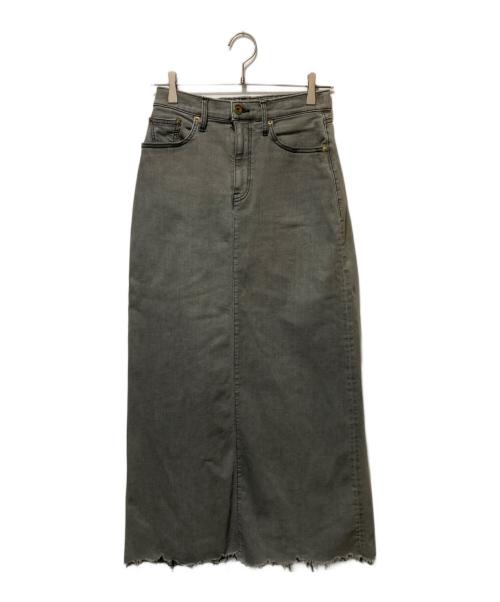 GOOD GRIEF!（グッドグリーフ）GOOD GRIEF! (グッドグリーフ) CUT OFF HEM DENIM LONG SKIRT グレー サイズ:Mの古着・服飾アイテム