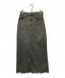 GOOD GRIEF!（グッドグリーフ）の古着「CUT OFF HEM DENIM LONG SKIRT」｜グレー