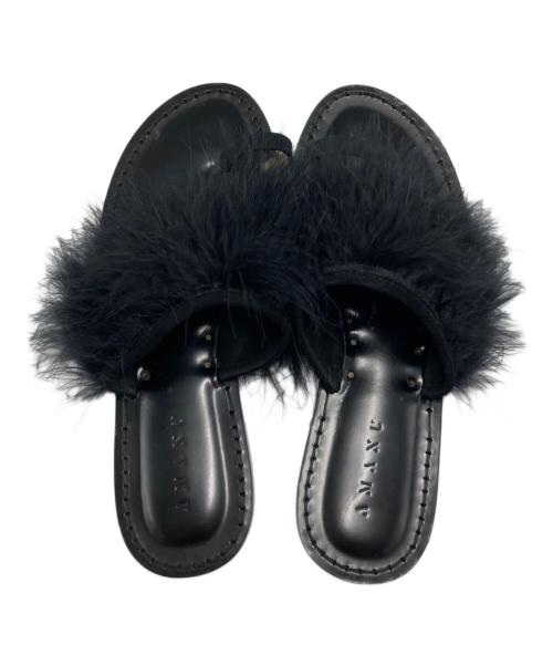 ALUMNAE（アルムナエ）ALUMNAE (アルムナエ) Strap Python Sandal ブラック サイズ:37の古着・服飾アイテム