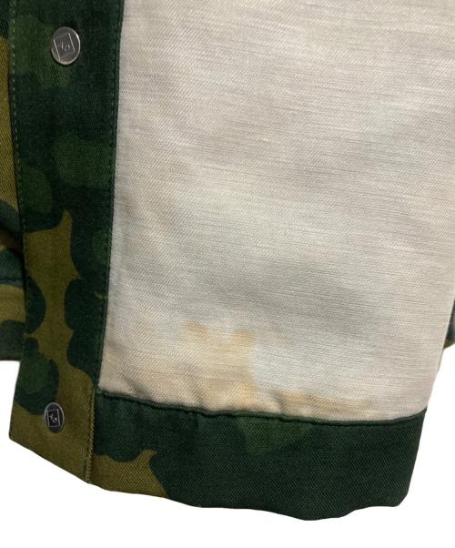 dunhill（ダンヒル）dunhill (ダンヒル) カモフラージュ柄コットンリネンジャケット カーキ サイズ:Sの古着・服飾アイテム