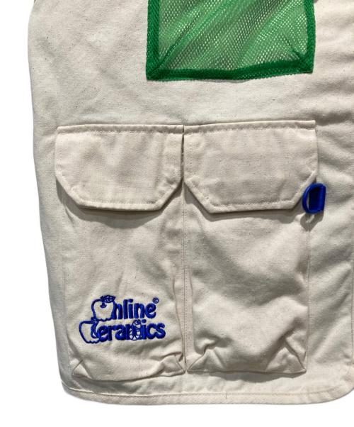 THE NORTH FACE（ザ ノース フェイス）THE NORTH FACE (ザ ノース フェイス) Online Ceramics (オンライン セラミックス) M66 Utility Field Vest アイボリー×グリーン サイズ:XLの古着・服飾アイテム