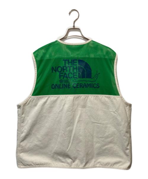 THE NORTH FACE（ザ ノース フェイス）THE NORTH FACE (ザ ノース フェイス) Online Ceramics (オンライン セラミックス) M66 Utility Field Vest アイボリー×グリーン サイズ:XLの古着・服飾アイテム