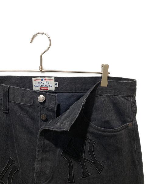 SUPREME（シュプリーム）SUPREME (シュプリーム) MLB (エムエルビー) 21AW NEW YORK YANKEES Regular Jean ブラック サイズ:36の古着・服飾アイテム