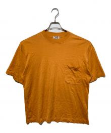HERMES（エルメス）の古着「Hロゴ刺繍ポケットTシャツ」｜オレンジ