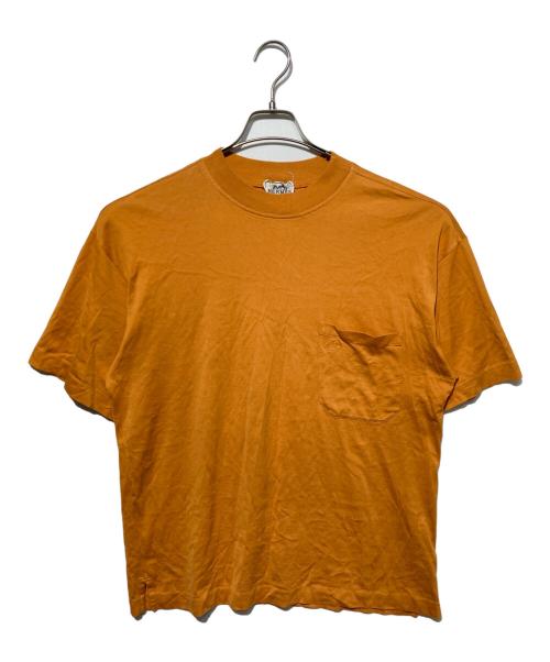 HERMES（エルメス）HERMES (エルメス) Hロゴ刺繍ポケットTシャツ オレンジ サイズ:Mの古着・服飾アイテム