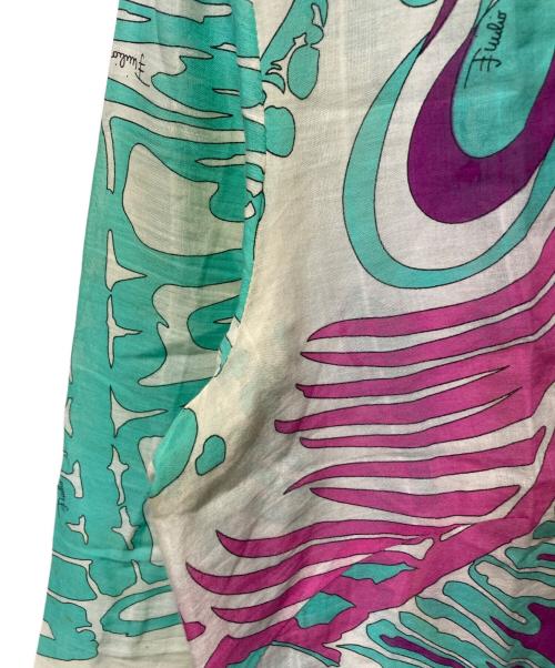 Emilio Pucci（エミリオ プッチ）Emilio Pucci (エミリオ プッチ) 総柄カフタンシャツ ブルー サイズ:42の古着・服飾アイテム