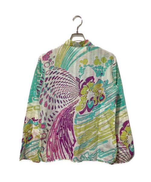 Emilio Pucci（エミリオ プッチ）Emilio Pucci (エミリオ プッチ) 総柄カフタンシャツ ブルー サイズ:42の古着・服飾アイテム