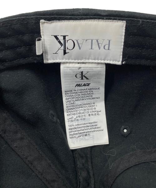 Calvin Klein（カルバンクライン）Calvin Klein (カルバンクライン) PALACE (パレス) ロゴ刺繍キャップ ブラックの古着・服飾アイテム