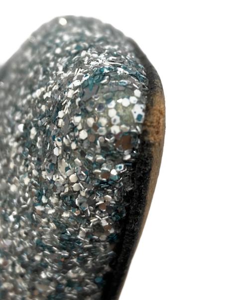 JIMMY CHOO（ジミーチュウ）JIMMY CHOO (ジミーチュウ) GALAXY FLAT ミュール　ギャラクシー　フラットミュール グレー サイズ:36の古着・服飾アイテム