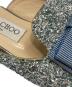 中古・古着 JIMMY CHOO (ジミーチュウ) GALAXY FLAT ミュール　ギャラクシー　フラットミュール グレー サイズ:36：9000円