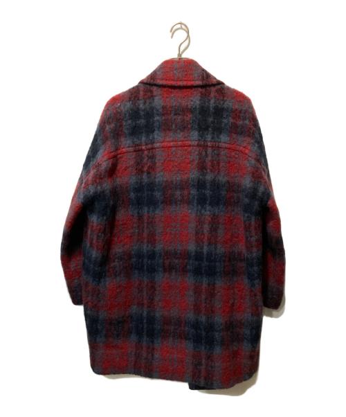 Vivienne Westwood man（ヴィヴィアン ウェストウッド マン）Vivienne Westwood man (ヴィヴィアン ウェストウッド マン) チェック柄ダッフルコート ネイビー×レッド サイズ:44の古着・服飾アイテム