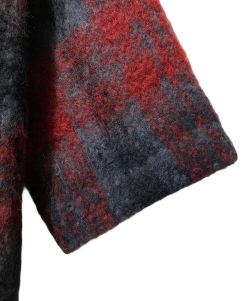 Vivienne Westwood man（ヴィヴィアン ウェストウッド マン）Vivienne Westwood man (ヴィヴィアン ウェストウッド マン) チェック柄ダッフルコート ネイビー×レッド サイズ:44の古着・服飾アイテム