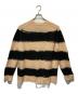 ACNE STUDIOS (アクネ ストゥディオズ) ダメージボーダーニットセーター ベージュ サイズ:S：22000円