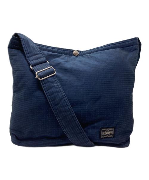 PORTER（ポーター）PORTER (ポーター) BLUE BLUE (ブルーブルー) リップストップショルダーバッグ インディゴの古着・服飾アイテム
