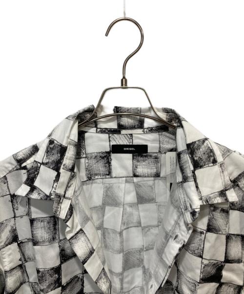 DIESEL（ディーゼル）DIESEL (ディーゼル) S-CLESチェックシャツ ホワイト サイズ:XL 未使用品の古着・服飾アイテム