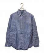 RALPH LAURENラルフローレン）の古着「リネンストライプシャツ」｜ブルー