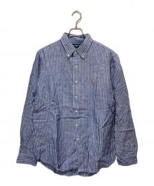 RALPH LAUREN（ラルフローレン）の古着「リネンストライプシャツ」｜ブルー