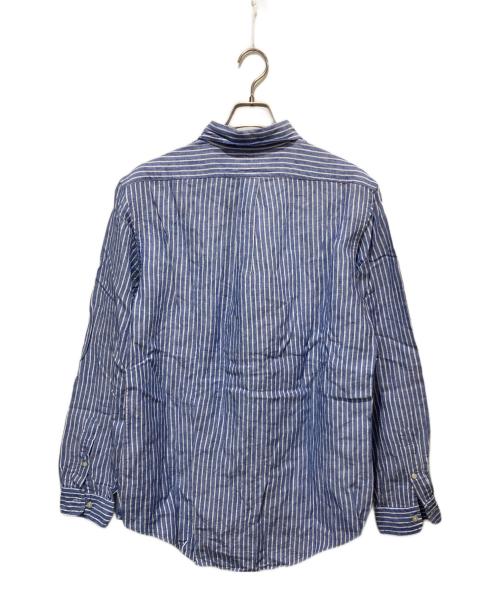 RALPH LAUREN（ラルフローレン）RALPH LAUREN (ラルフローレン) リネンストライプシャツ ブルー サイズ:Lの古着・服飾アイテム