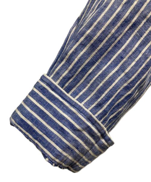 RALPH LAUREN（ラルフローレン）RALPH LAUREN (ラルフローレン) リネンストライプシャツ ブルー サイズ:Lの古着・服飾アイテム