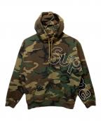 SUPREMEシュプリーム）の古着「Reflective Hooded Sweatshirt　リフレクティブ　フーデット　スウェットシャツ」｜オリーブ