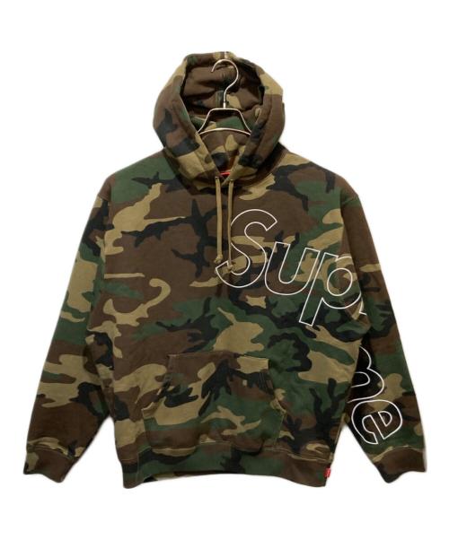 SUPREME（シュプリーム）SUPREME (シュプリーム) Reflective Hooded Sweatshirt　リフレクティブ　フーデット　スウェットシャツ オリーブ サイズ:Mの古着・服飾アイテム
