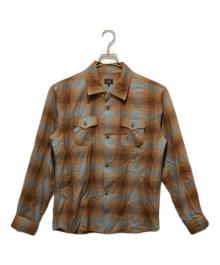 RATS（ラッツ）の古着「COTTON RAYON CHECK SHIRT　コットンレーヨンチェックシャツ」｜ブラウン