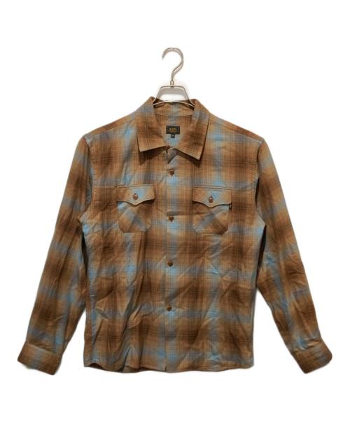 RATS（ラッツ）RATS (ラッツ) COTTON RAYON CHECK SHIRT　コットンレーヨンチェックシャツ ブラウン サイズ:Mの古着・服飾アイテム