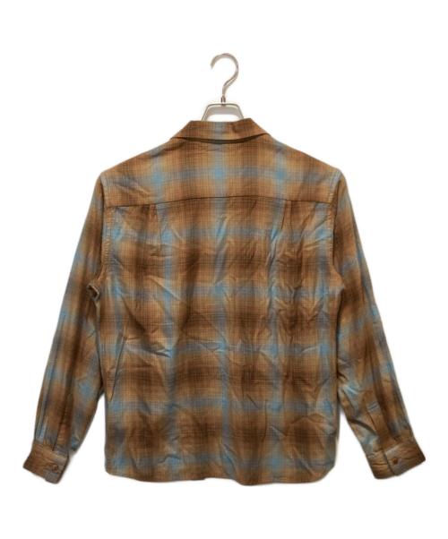 RATS（ラッツ）RATS (ラッツ) COTTON RAYON CHECK SHIRT　コットンレーヨンチェックシャツ ブラウン サイズ:Mの古着・服飾アイテム