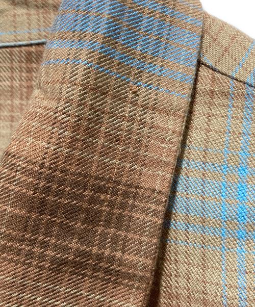 RATS（ラッツ）RATS (ラッツ) COTTON RAYON CHECK SHIRT　コットンレーヨンチェックシャツ ブラウン サイズ:Mの古着・服飾アイテム