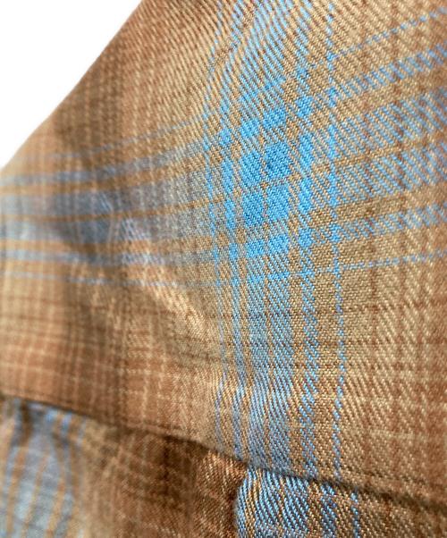RATS（ラッツ）RATS (ラッツ) COTTON RAYON CHECK SHIRT　コットンレーヨンチェックシャツ ブラウン サイズ:Mの古着・服飾アイテム