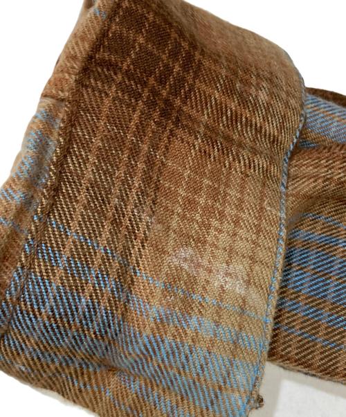 RATS（ラッツ）RATS (ラッツ) COTTON RAYON CHECK SHIRT　コットンレーヨンチェックシャツ ブラウン サイズ:Mの古着・服飾アイテム