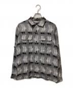 RATSラッツ）の古着「NATIVE JACQUARD SHIRT」｜グレー