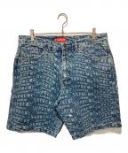 SUPREMEシュプリーム）の古着「Warp Jacquard Logos Denim Painter Short」｜インディゴ
