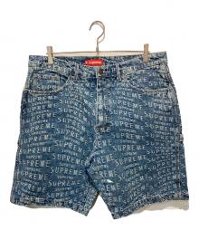 SUPREME（シュプリーム）の古着「Warp Jacquard Logos Denim Painter Short」｜インディゴ