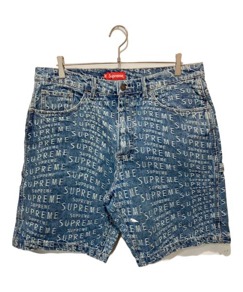 SUPREME（シュプリーム）Supreme (シュプリーム) Warp Jacquard Logos Denim Painter Short インディゴ サイズ:36の古着・服飾アイテム