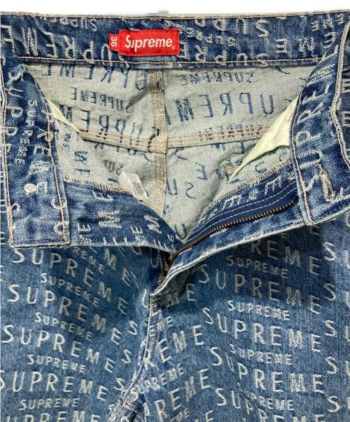 SUPREME（シュプリーム）Supreme (シュプリーム) Warp Jacquard Logos Denim Painter Short インディゴ サイズ:36の古着・服飾アイテム