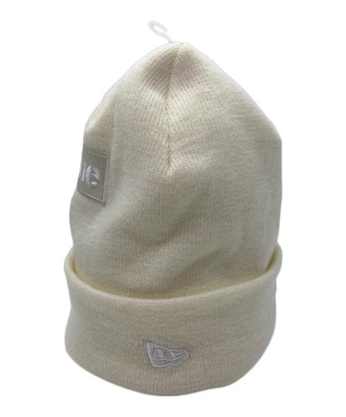 SUPREME（シュプリーム）SUPREME (シュプリーム) New Era (ニューエラ) Cross Box Logo Beanie アイボリー 未使用品の古着・服飾アイテム