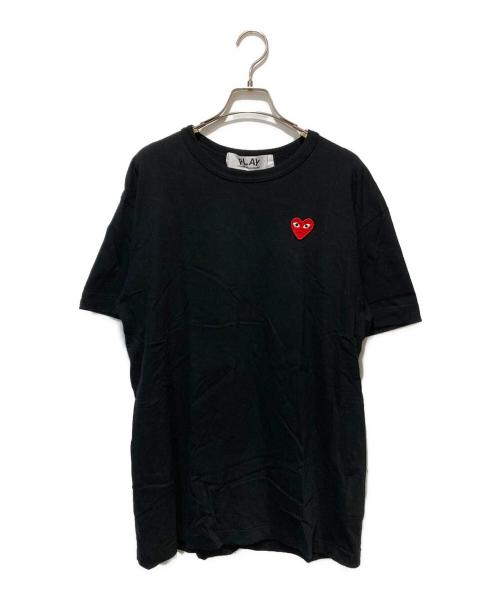 PLAY COMME des GARCONS（プレイコムデギャルソン）PLAY COMME des GARCONS (プレイコムデギャルソン) ハート刺繍Tシャツ ブラック サイズ:XXLの古着・服飾アイテム