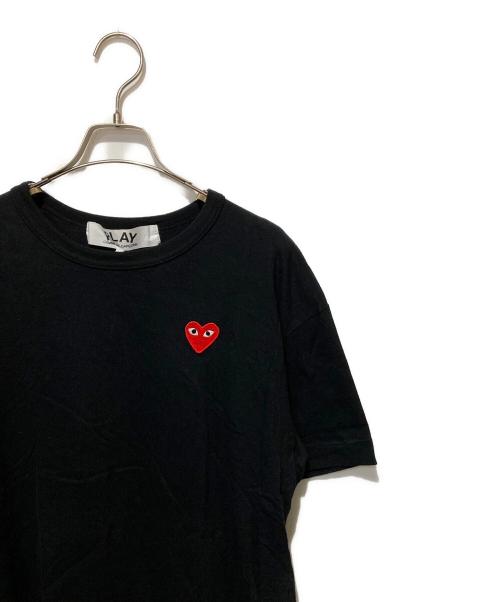 PLAY COMME des GARCONS（プレイコムデギャルソン）PLAY COMME des GARCONS (プレイコムデギャルソン) ハート刺繍Tシャツ ブラック サイズ:XXLの古着・服飾アイテム