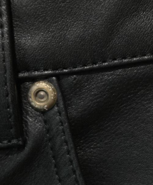 stussy（ステューシー）stussy (ステューシー) BIG OL' SHORT LEATHER ブラック サイズ:32の古着・服飾アイテム